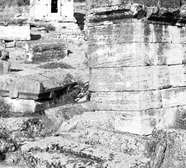 ve Roma Tapınağı geçmiş pamukkale eski İnşaat olarak