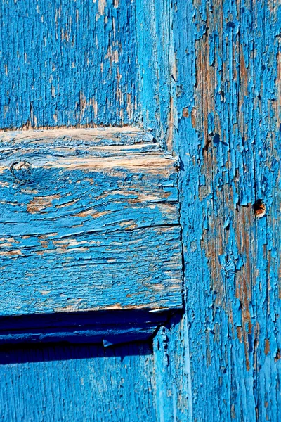 Greece home texture of a blue antique wooden old door in santori — Stock Photo, Image