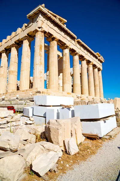 Statue acropolis athens   place  and  historical    in greece th — Stock Photo, Image