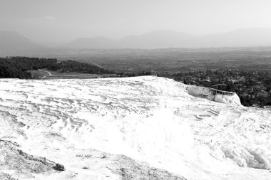 su banyosu ve Traverten pamukkale Türkiye Asya soyut 