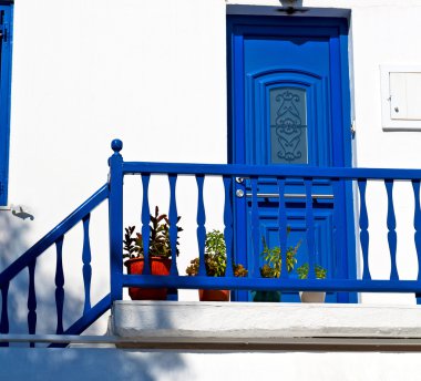 Yunanistan antorini Avrupa eski ev ve beyaz renk Adası