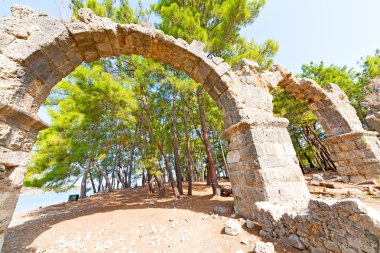 Phaselis deniz bush kapısı myra Yunanistan ve Tapınak 