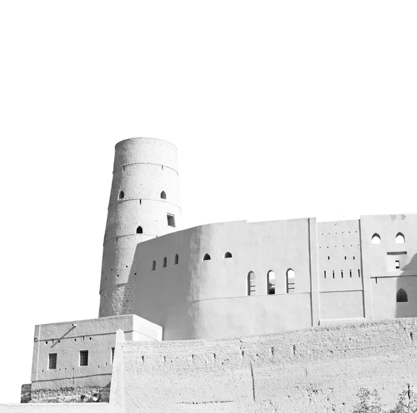 Umman Muscat eski savunma fort battlesment gökyüzü bir — Stok fotoğraf