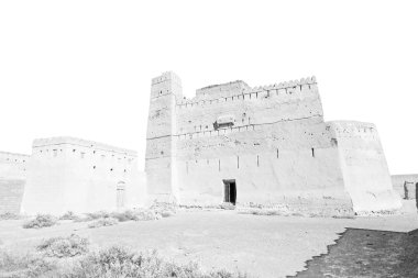 Umman Muscat eski savunma fort battlesment gökyüzü bir