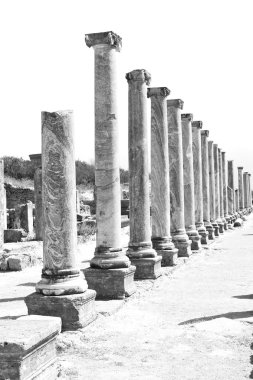  perge eski inşaat Asya Türkiye'de sütun ve roma