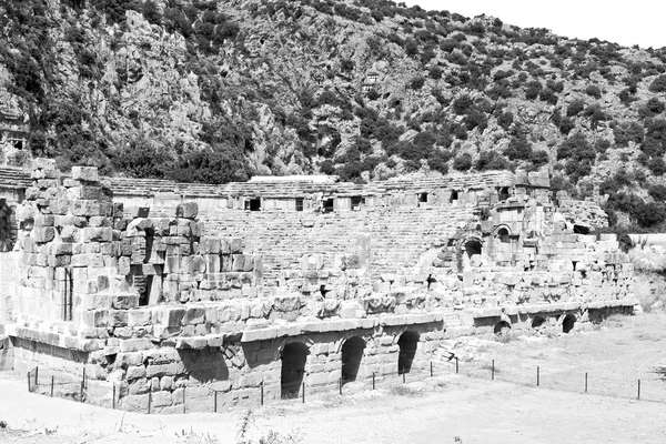 In myra Turkije Europa oude Romeinse necropolis en inheemse graf — Stockfoto