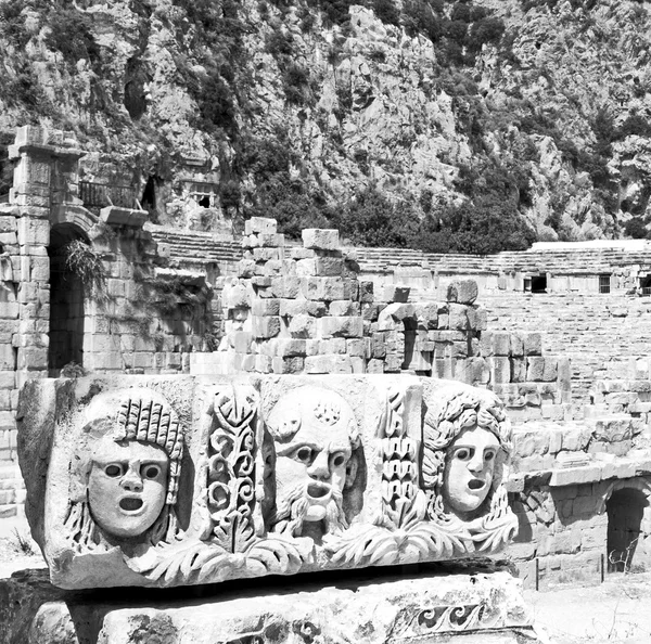Myra Turecko Evropu staré římské pohřebiště a domorodých hrobka — Stock fotografie