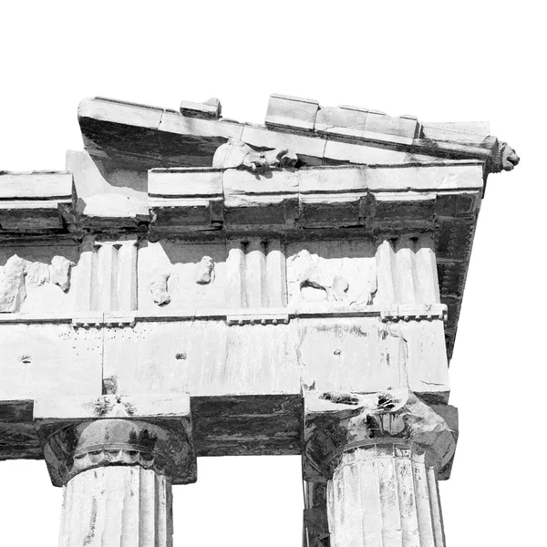 Na Grécia a antiga arquitetura e lugar histórico parthenon em — Fotografia de Stock