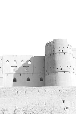 Umman Muscat eski savunma fort battlesment gökyüzü bir