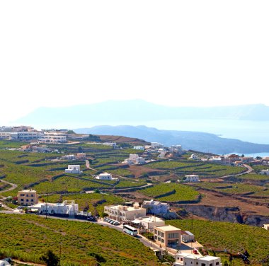 Kiklad Adaları Yunanistan santorini Avrupa gökyüzü deniz mimarisinde bir