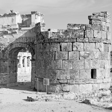 geçmiş pamukkale eski yapılar Asya Türkiye'de sütun 