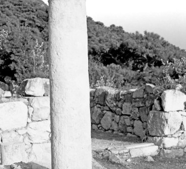  Bush kapı myra içinde eski sütun taş yapılar bir