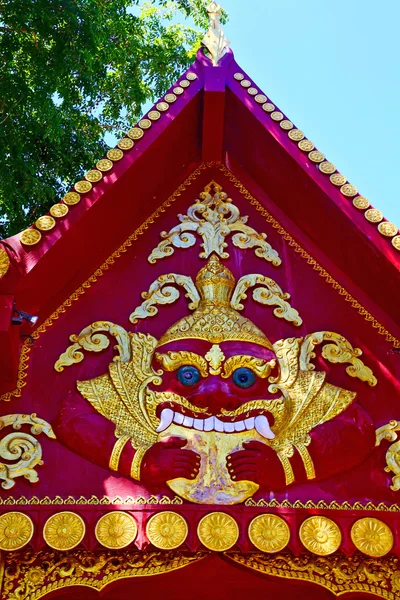 Kho samui bangkok in thailand incision of   buddha gold  temple — Stock Photo, Image