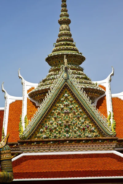 Asia tailandia en Bangkok soleado religión mosaico —  Fotos de Stock