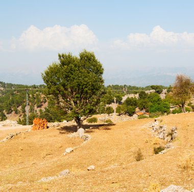 tepeden Asya Türkiye selge eski mimari kalıntılar ve na