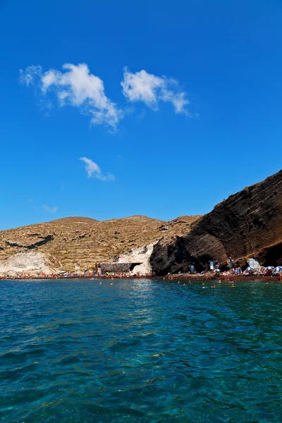 Холм на греческом острове Санторини — стоковое фото