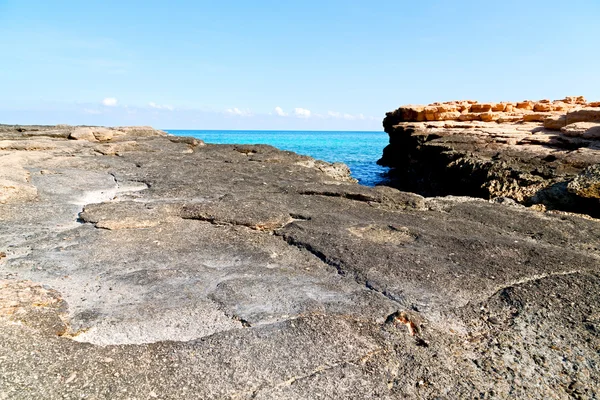 In omanischer Küstenlinie Golffelsen — Stockfoto
