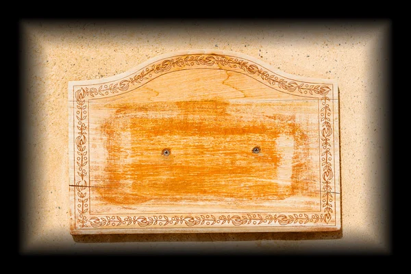 O painel vazio vintage de madeira — Fotografia de Stock