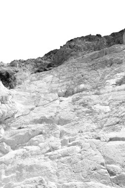 ve bush rock gökyüzü santorini Avrupa Yunanistan'ın yalnız Kuru 