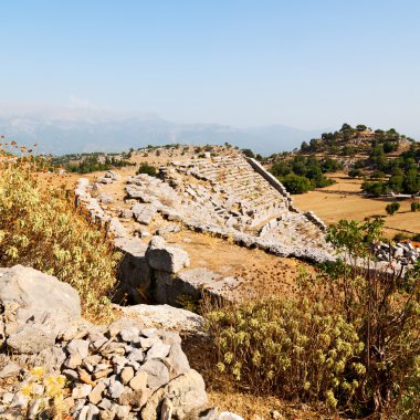 tepeden Asya Türkiye selge eski mimari kalıntılar ve na