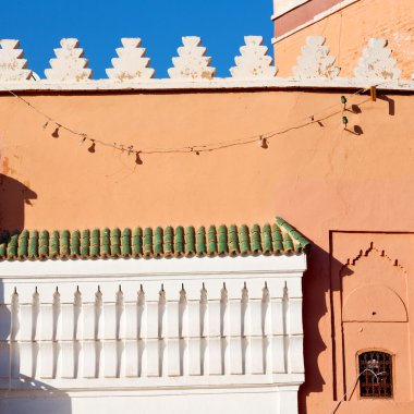 Fas Afrika eski colorated ve karo zemin seramik abst doğrultusunda