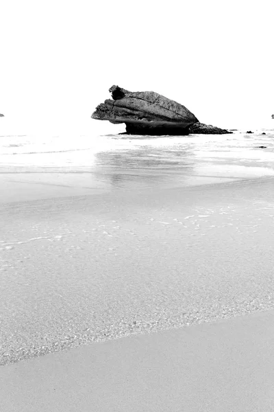 Na costa oman mar oceano golfo rocha e praia relaxar perto do céu — Fotografia de Stock