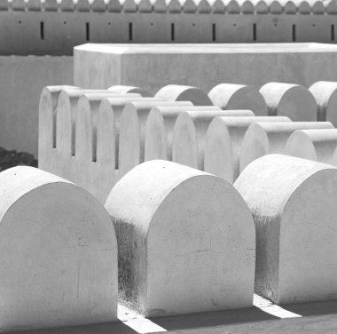 Umman Muscat eski savunma fort battlesment gökyüzü bir