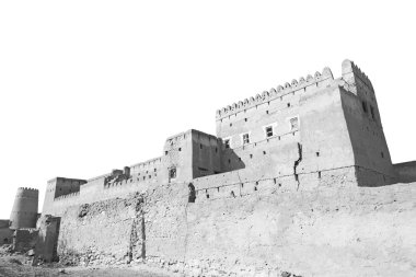Umman Muscat eski savunma fort battlesment gökyüzü bir