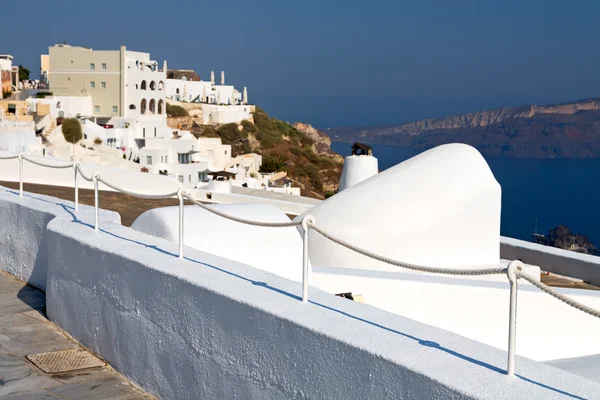 휴가 유럽에서 cyclades 산토리니 올드 타운 화이트와 — 스톡 사진