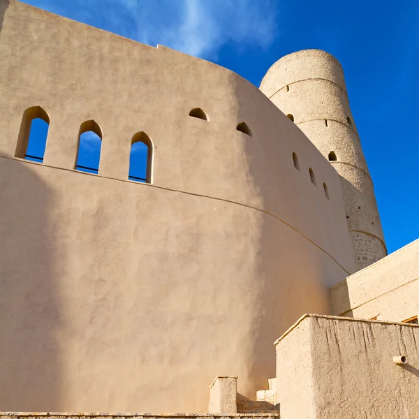 Umman muscat eski savunma fort battlesment gökyüzü ve yıldız — Stok fotoğraf