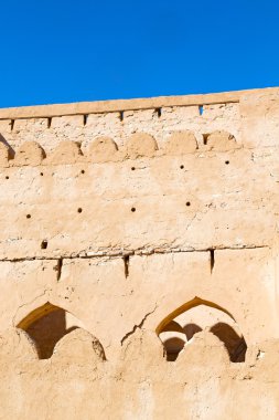 Umman Muscat eski savunma fort battlesment gökyüzü bir