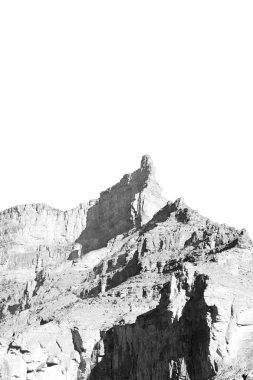 Umman eski dağ gorge ve kanyon derin bulutlu gökyüzü 