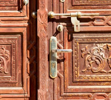Umman antika kapı giriş ve backgr için dekoratif kolu