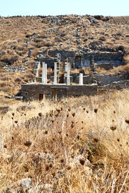 delos Yunanistan historycal Akropolis Arkeoloji ve eski rui