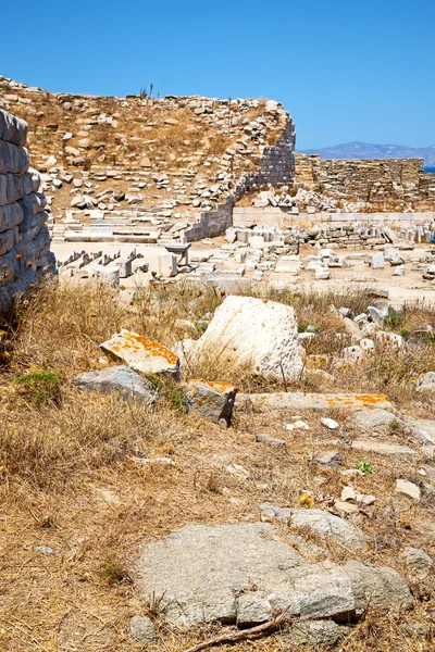 delos Yunanistan historycal Akropolis Arkeoloji ve eski rui
