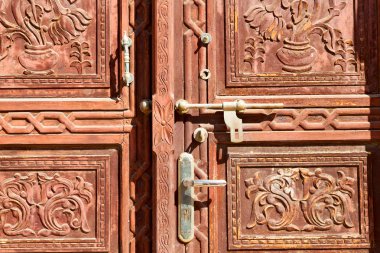 Umman antika kapı giriş ve backgr için dekoratif kolu
