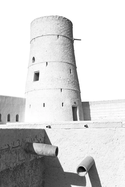 I oman muscat gamla defensiva fort battlesment himlen och stjärna — Stockfoto