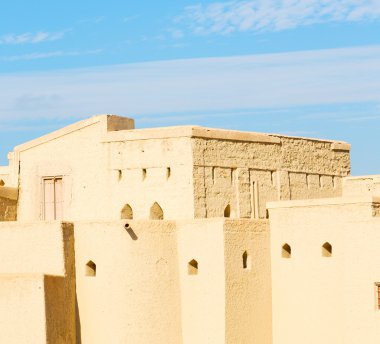 Umman Muscat eski savunma fort battlesment gökyüzü bir