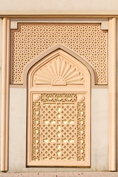 In oman the wall of big muscat mosque — Stock Photo, Image