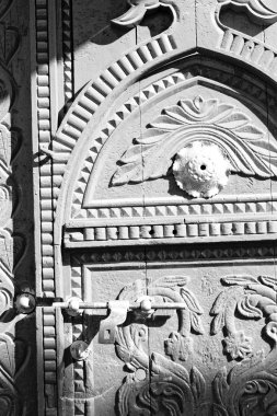 Umman antika kapı giriş ve backgr için dekoratif kolu