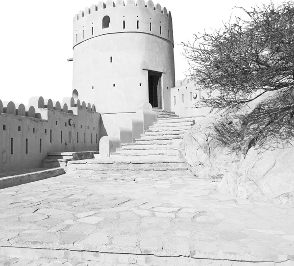 Omán muscat a régi védekező fort battlesment ég és a csillag — Stock Fotó