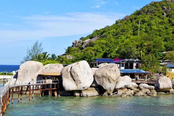 Isla kho playa blanca rocas casa barco en Tailandia — Foto de Stock