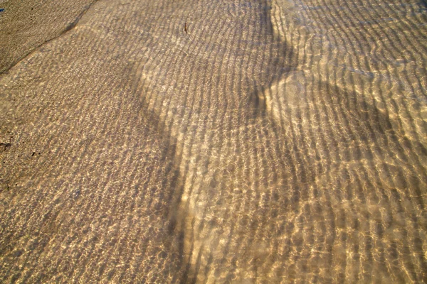 濡れた砂海のタイ コー タオ湾抽象 — ストック写真