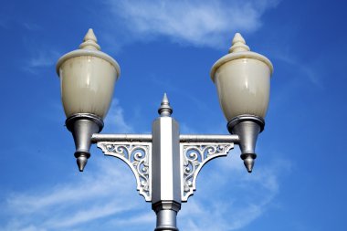 Gökyüzü saraylar Tapınağı soyut Bangkok sokak lambası