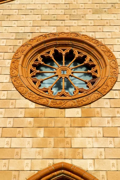 빌라 cortese 이탈리아 바레 오래 된 장미 창 세 교회 — 스톡 사진