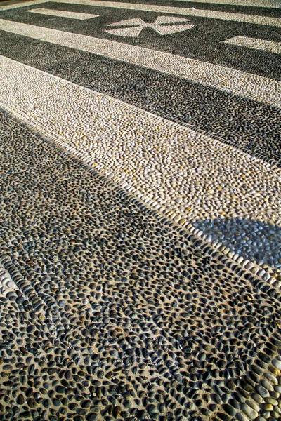 Em castano primo pavimento abstrato de um freio e mármore — Fotografia de Stock