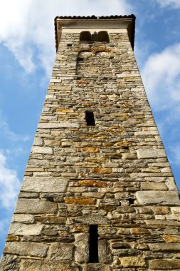   Borghi eski soyut İtalya'da duvar ve kilise vaktimiz 