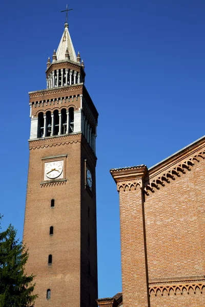 Castellanza stará věž bell slunečný den — Stock fotografie