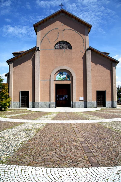 Lombardie dans la vieille église jerago fermé trottoir ital — Photo