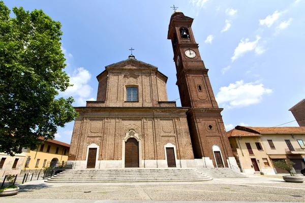 W Torino stary kościół zamknięty wieża Włochy chodniku lo — Zdjęcie stockowe